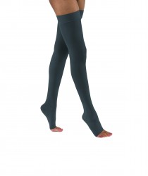 JOBST® ULTRASHEER THIGH 15-20 OPEN TOE DOT BAND CLASSIC BLACK XL